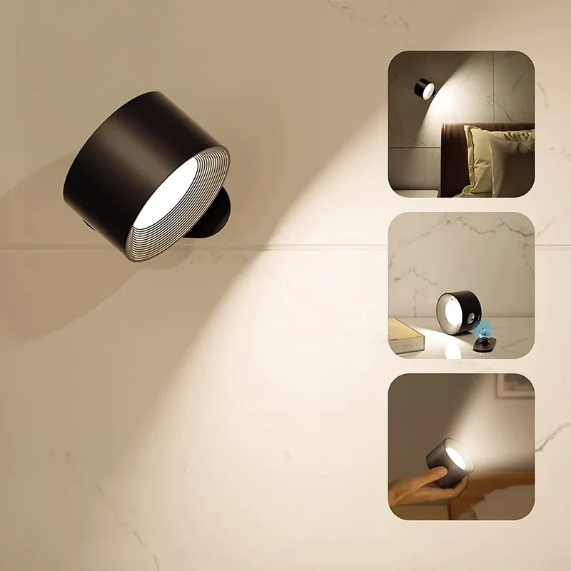 Wandlamp Draadloos Magnetisch 360° Draaibaar Oplaadbaar LED Stick On | Sansoti