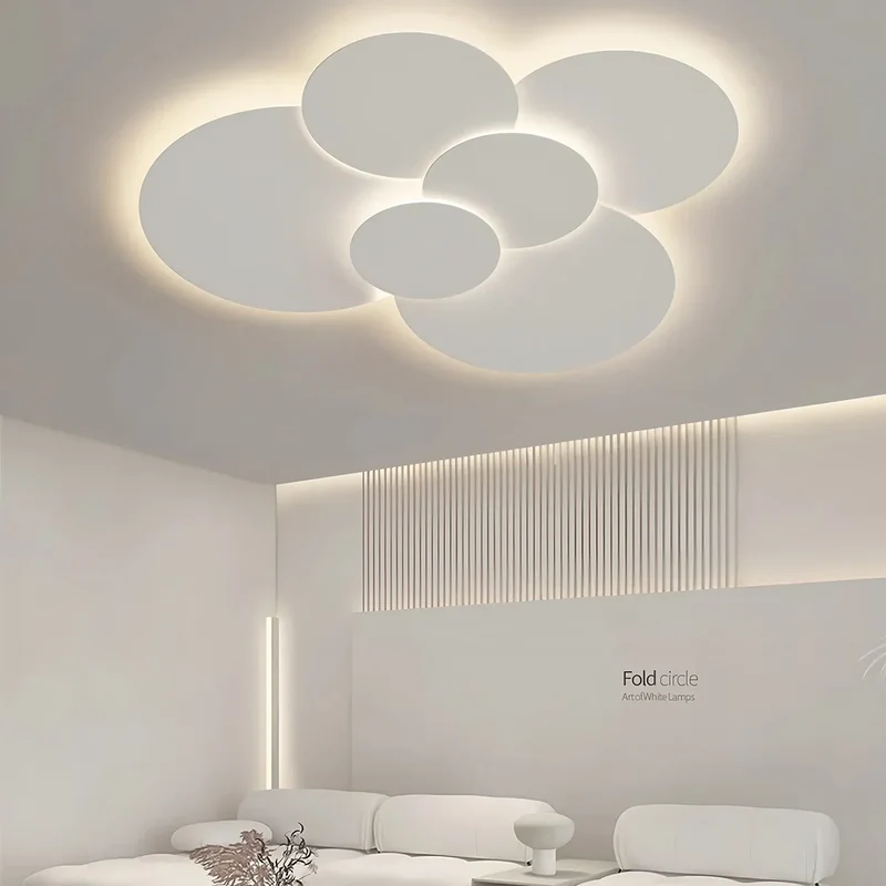 LED plafondlamp verstelbare schijven wit dimbaar woonkamer badkamer moderne designlamp plafondverlichting met afstandsbediening | Sansoti