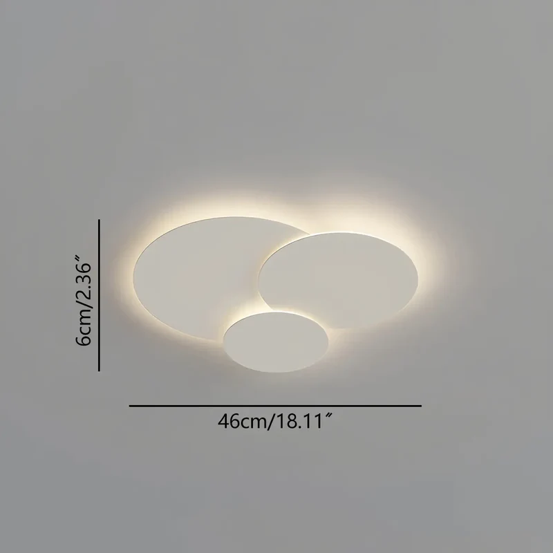 LED plafondlamp verstelbare schijven wit dimbaar woonkamer badkamer moderne designlamp plafondverlichting met afstandsbediening | Sansoti