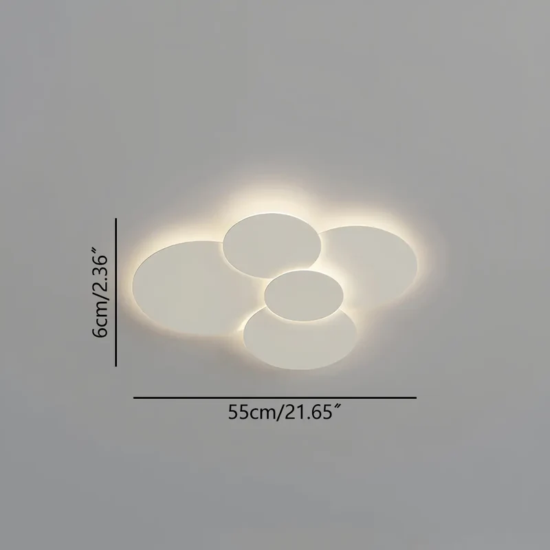 LED plafondlamp verstelbare schijven wit dimbaar woonkamer badkamer moderne designlamp plafondverlichting met afstandsbediening | Sansoti