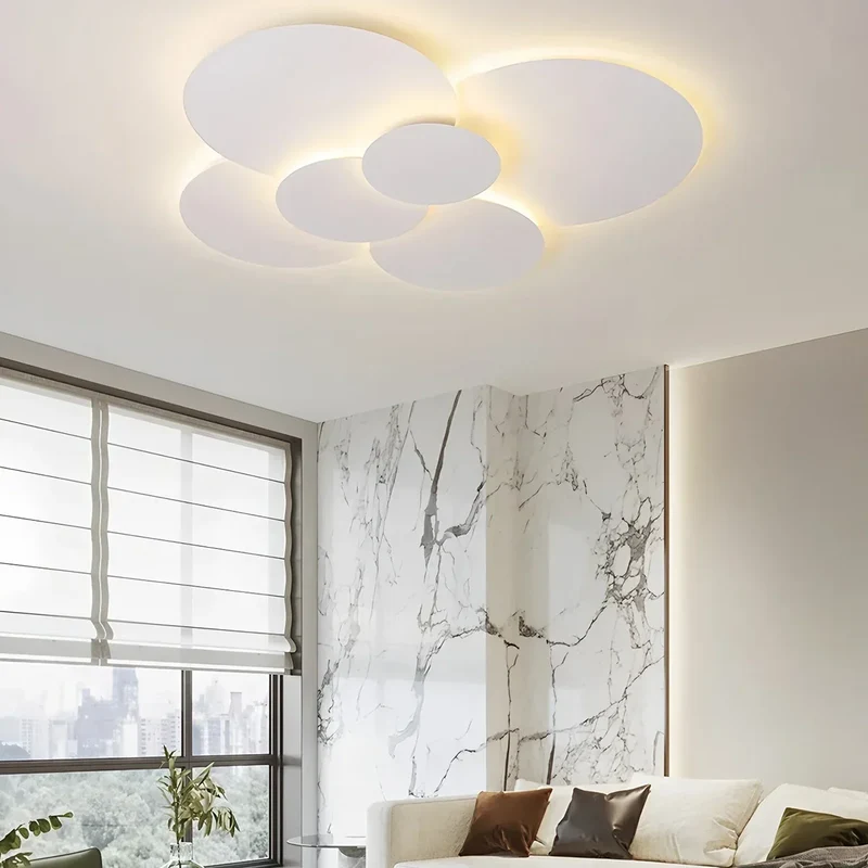 LED plafondlamp verstelbare schijven wit dimbaar woonkamer badkamer moderne designlamp plafondverlichting met afstandsbediening | Sansoti