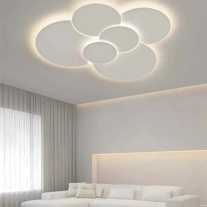 LED plafondlamp verstelbare schijven wit dimbaar woonkamer badkamer moderne designlamp plafondverlichting met afstandsbediening | Sansoti