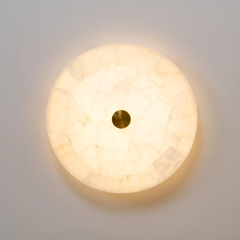 Plafondlamp Albast LED 5 cm Wit Goud Woonkamer Hal Moderne Designlamp Binnen | Sansoti