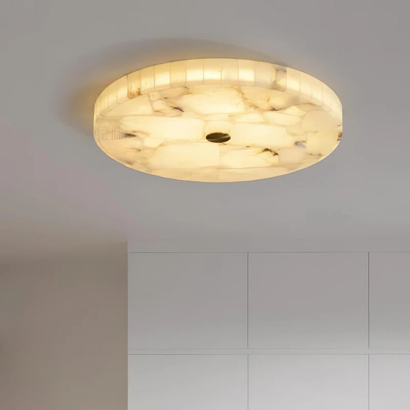Plafondlamp Albast LED 5 cm Wit Goud Woonkamer Hal Moderne Designlamp Binnen | Sansoti