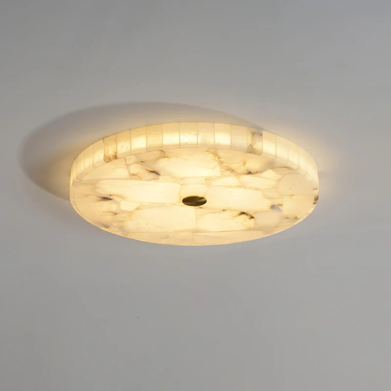Plafondlamp Albast LED 5 cm Wit Goud Woonkamer Hal Moderne Designlamp Binnen | Sansoti