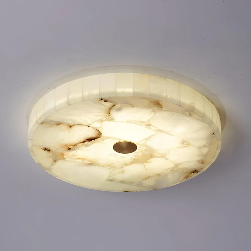 Plafondlamp Albast LED 5 cm Wit Goud Woonkamer Hal Moderne Designlamp Binnen | Sansoti