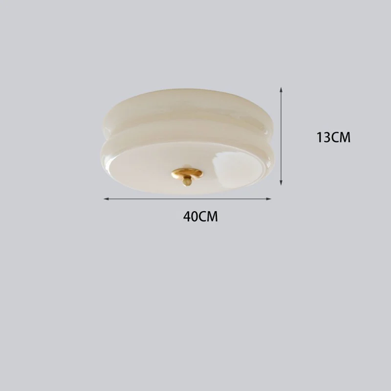 LED plafondlamp glas metaal crème 13 cm slaapkamer woonkamer art deco plafondverlichting rond warm licht neutraal licht wit licht | Sansoti