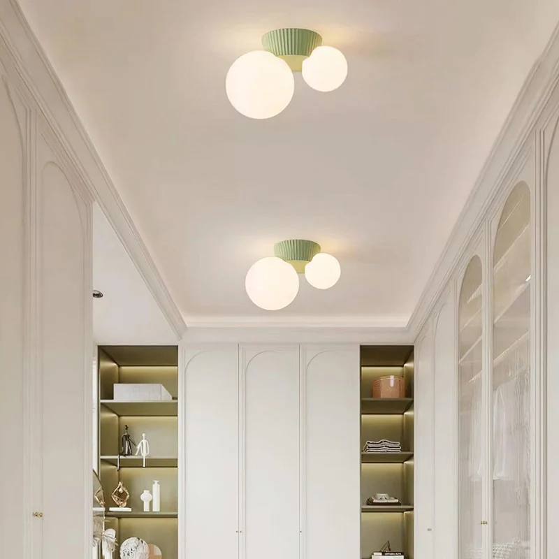 Hanglamp Plafond 2 Lichtbollen Resin Groen Woonkamer Slaapkamer Hal Bollamp Modern Design | Sansoti
