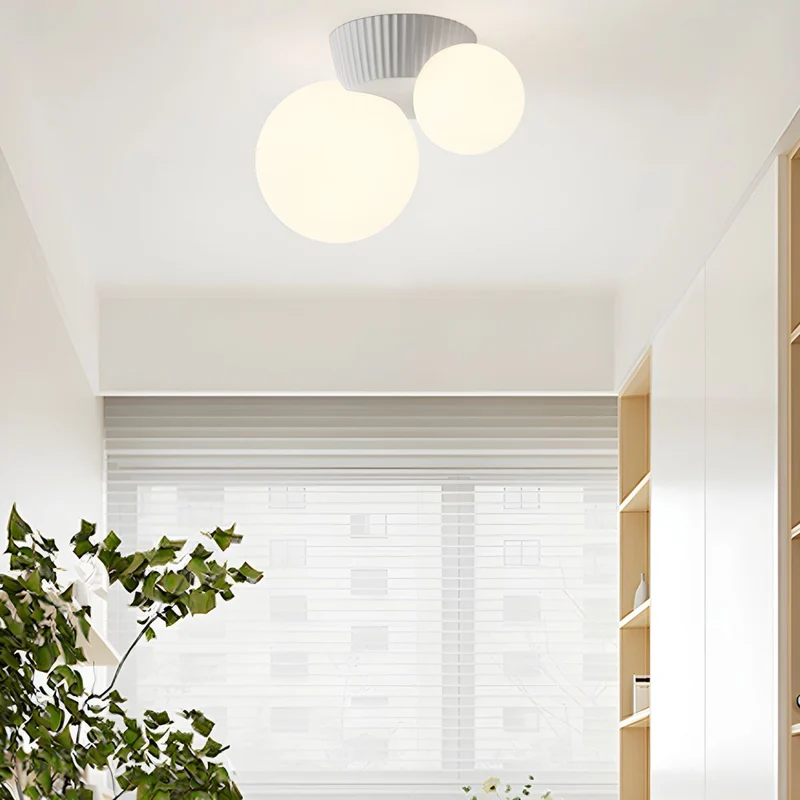Hanglamp Plafond 2 Lichtbollen Resin Groen Woonkamer Slaapkamer Hal Bollamp Modern Design | Sansoti