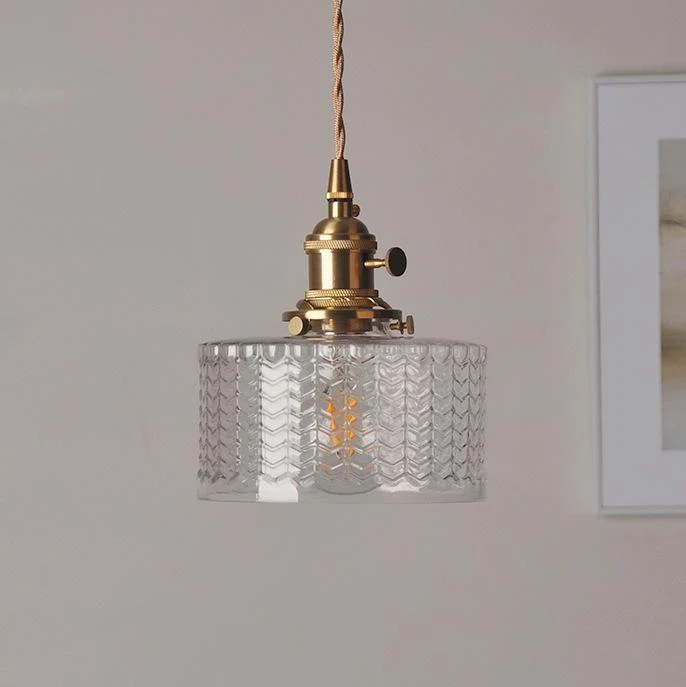 Hanglamp Geribbeld Glas Messing Japans Retro E27 Eetkamer Keuken Wit Groen | Sansoti