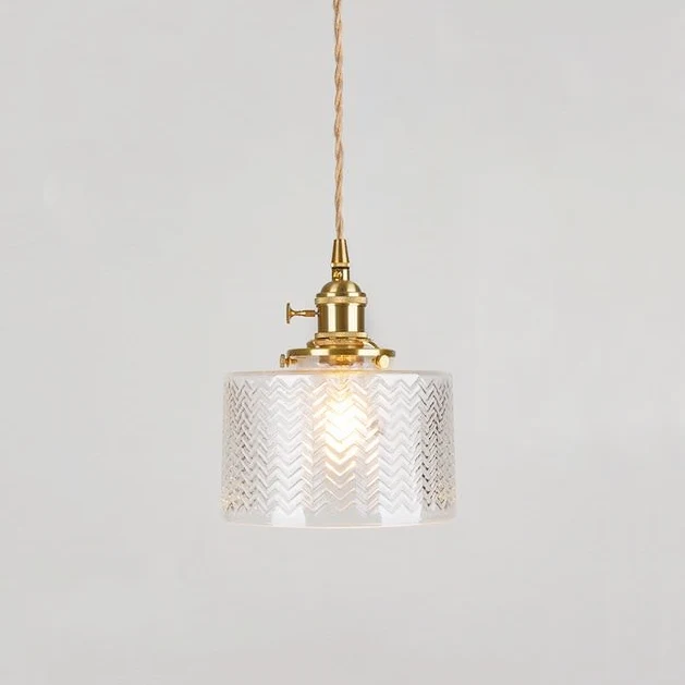 Hanglamp Geribbeld Glas Messing Japans Retro E27 Eetkamer Keuken Wit Groen | Sansoti