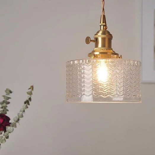 Hanglamp Geribbeld Glas Messing Japans Retro E27 Eetkamer Keuken Wit Groen | Sansoti