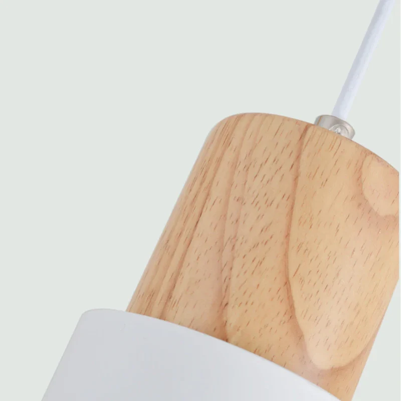 Hanglamp Cilinder IJzer Hout Geborsteld Nikkel E27 Scandinavisch Woonkamer Eetkamer | Sansoti