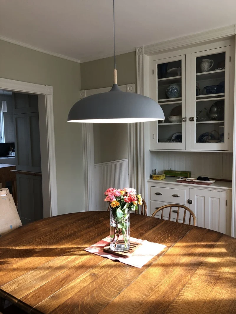Hanglamp Pastel Aluminium Hout Retro Koepel Bol E27 Kinderkamer Woonkamer | Sansoti