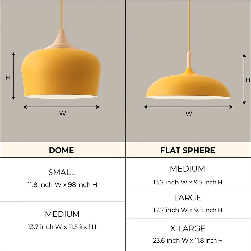 Hanglamp Pastel Aluminium Hout Retro Koepel Bol E27 Kinderkamer Woonkamer | Sansoti