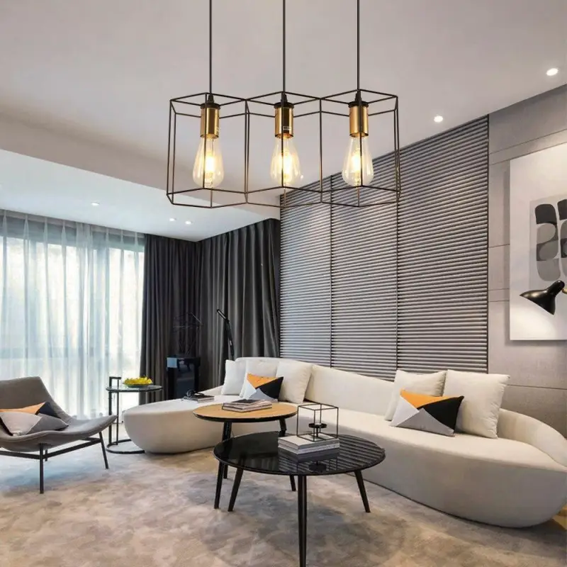 Hanglamp Industrieel Metaal Zwart 35-Lichts Honingraat Hexagon G9 LED Eetkamer Loft | Sansoti