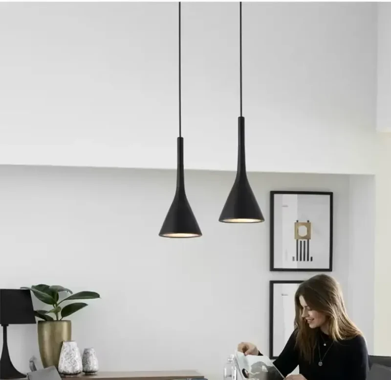 Hanglamp Keuken Industrieel Aluminium E27 15x36cm Verstelbaar Warm Wit Eetkamer Modern | Sansoti