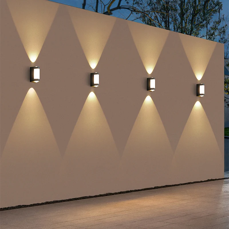 Buitenlamp Up Down LED IP65 Waterdicht Zwart Wit Gevelverlichting 10W | Sansoti