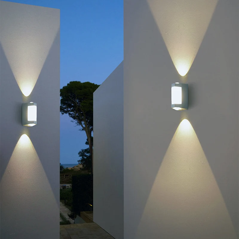 Buitenlamp Up Down LED IP65 Waterdicht Zwart Wit Gevelverlichting 10W | Sansoti