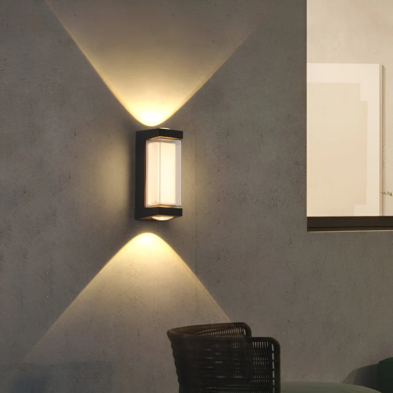 Buitenlamp Up Down LED IP65 Waterdicht Zwart Wit Gevelverlichting 10W | Sansoti