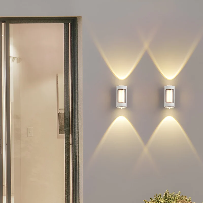 Buitenlamp Up Down LED IP65 Waterdicht Zwart Wit Gevelverlichting 10W | Sansoti