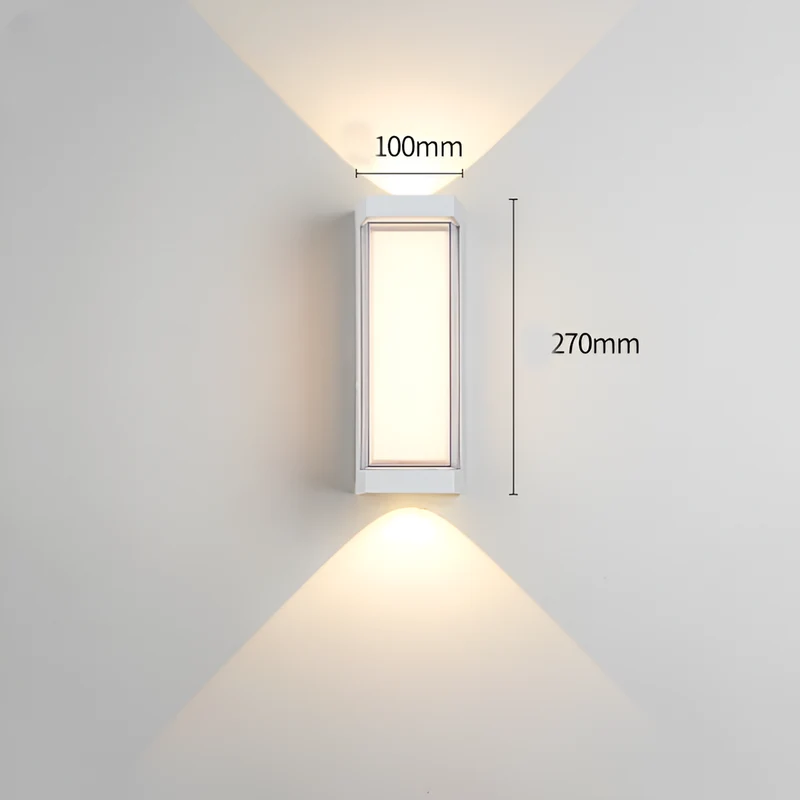 Buitenlamp Up Down LED IP65 Waterdicht Zwart Wit Gevelverlichting 10W | Sansoti