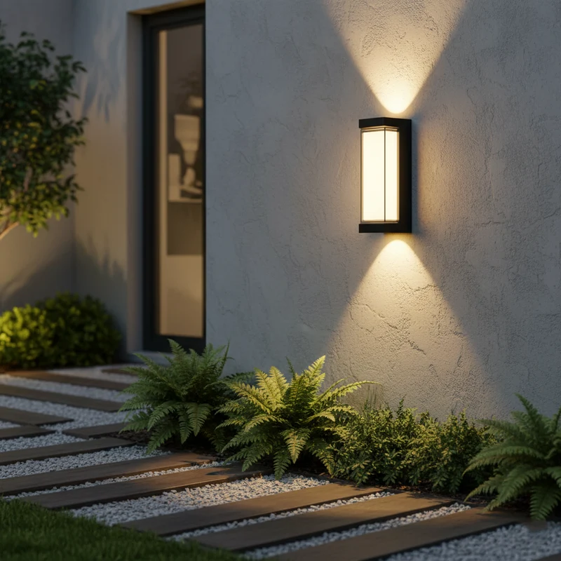 Buitenlamp Up Down LED IP65 Waterdicht Zwart Wit Gevelverlichting 10W | Sansoti