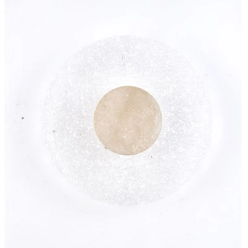 Wandlamp Travertijn Acryl Rond LED Minimalistisch Japandi Ø30 Slaapkamer Hal | Sansoti
