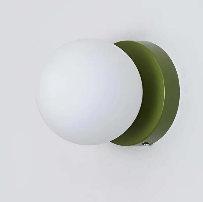 Wandlamp Glas Rond Nordisch Minimalistisch G9 LED Zwart Wit Groen Slaapkamer | Sansoti