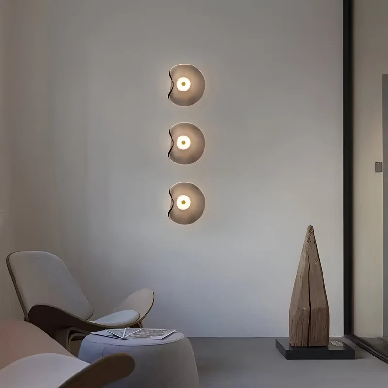 Wandlamp Gebogen Glas LED Sculpturaal Nordisch Goud Zwart 25cm Woonkamer Slaapkamer | Sansoti