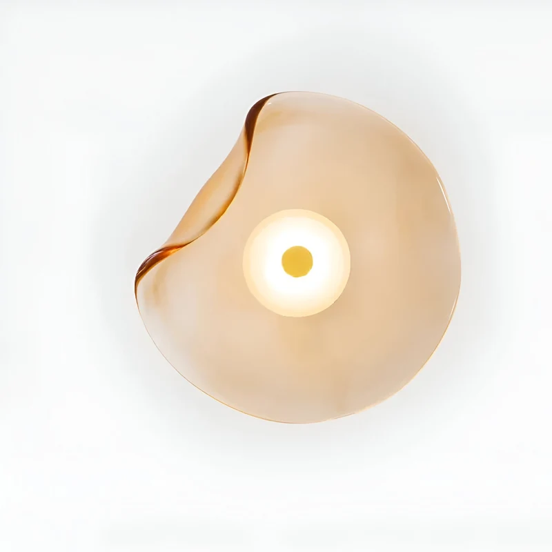 Wandlamp Gebogen Glas LED Sculpturaal Nordisch Goud Zwart 25cm Woonkamer Slaapkamer | Sansoti