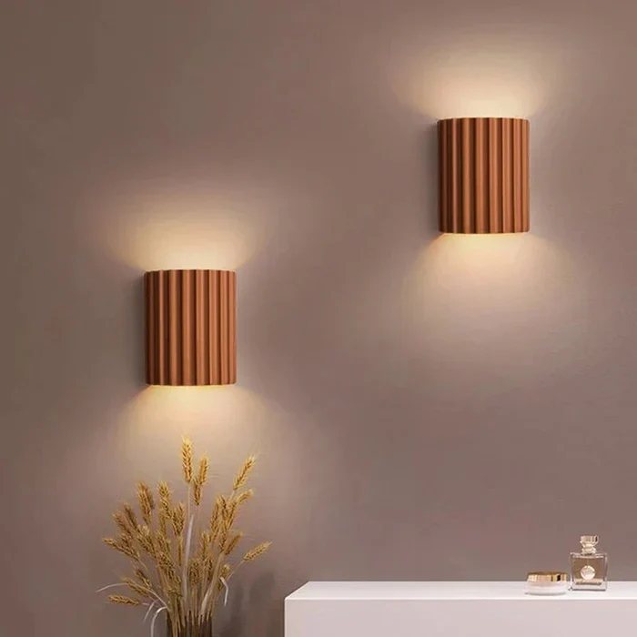 Wandlamp Resin Sculptuur Golvend Nordisch Wit Groen Grijs Slaapkamer Hal | Sansoti