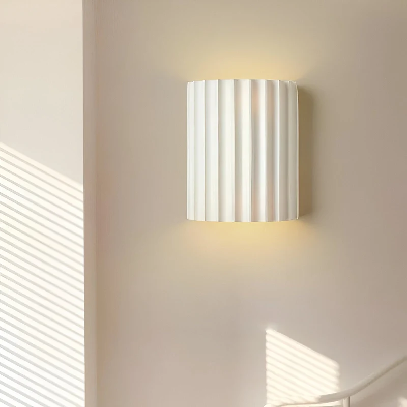Wandlamp Resin Sculptuur Golvend Nordisch Wit Groen Grijs Slaapkamer Hal | Sansoti