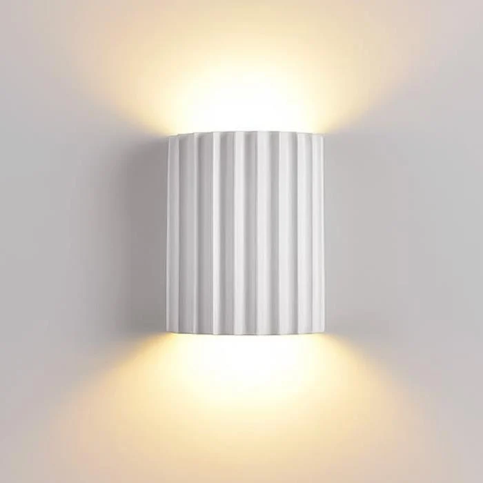 Wandlamp Resin Sculptuur Golvend Nordisch Wit Groen Grijs Slaapkamer Hal | Sansoti