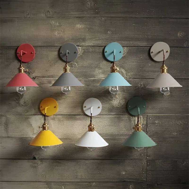 Wandlamp Retro Vintage Metaal Kegelvorm 22cm Industrieel Design | Sansoti