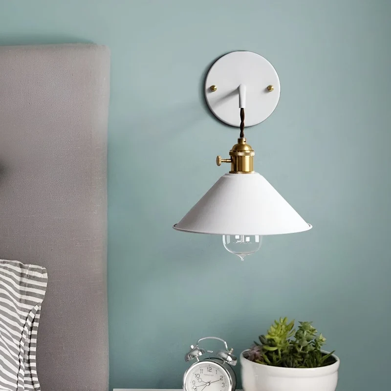 Wandlamp Retro Vintage Metaal Kegelvorm 22cm Industrieel Design | Sansoti
