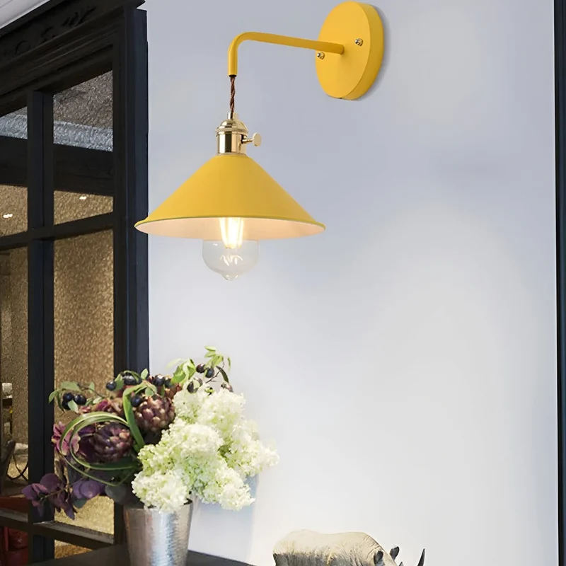 Wandlamp Retro Vintage Metaal Kegelvorm 22cm Industrieel Design | Sansoti