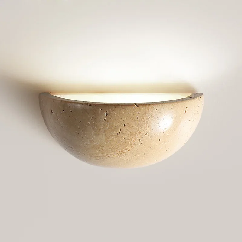 Wandlamp Steen LED Rond 15cm Warm Licht Woonkamer Slaapkamer | Sansoti