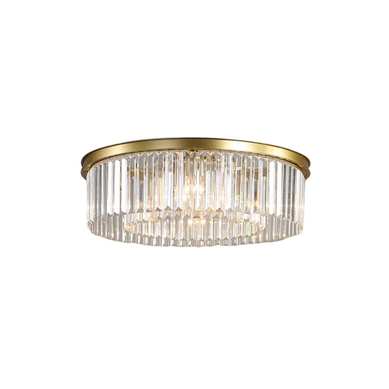 Plafondlamp kristal 40 cm goud 4x E14 woonkamer hal slaapkamer luxe plafondverlichting moderne kristallen lamp | Sansoti