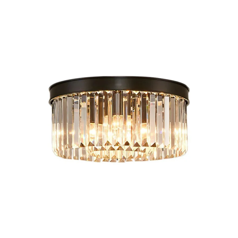 Plafondlamp kristal 40 cm goud 4x E14 woonkamer hal slaapkamer luxe plafondverlichting moderne kristallen lamp | Sansoti