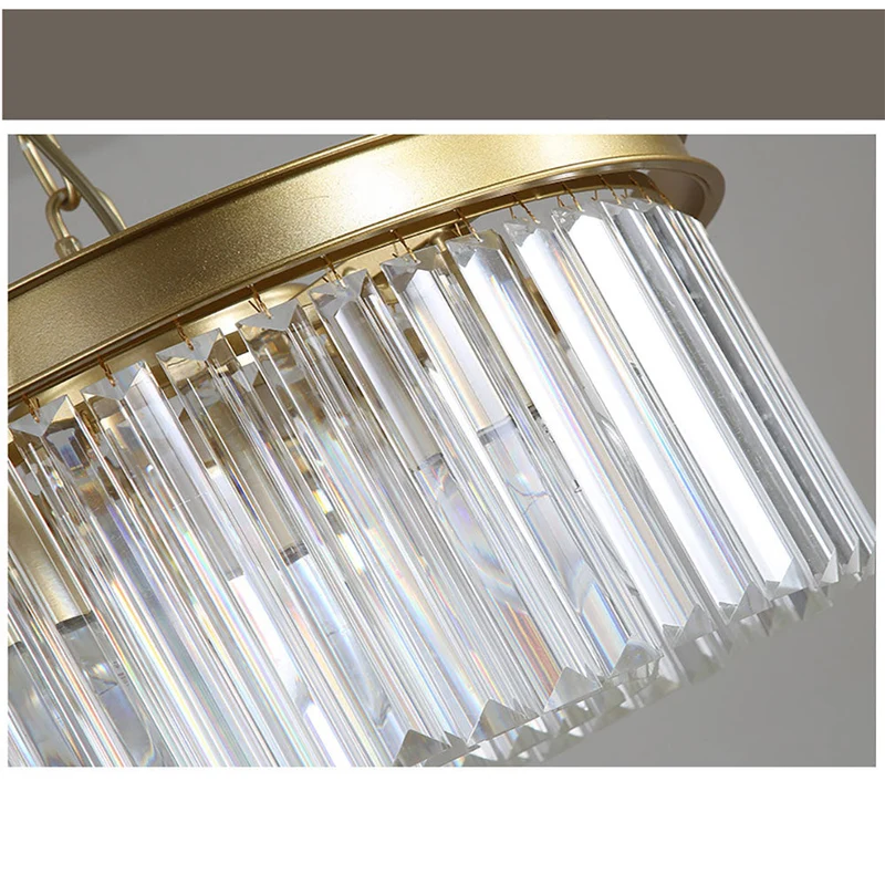 Plafondlamp kristal 40 cm goud 4x E14 woonkamer hal slaapkamer luxe plafondverlichting moderne kristallen lamp | Sansoti