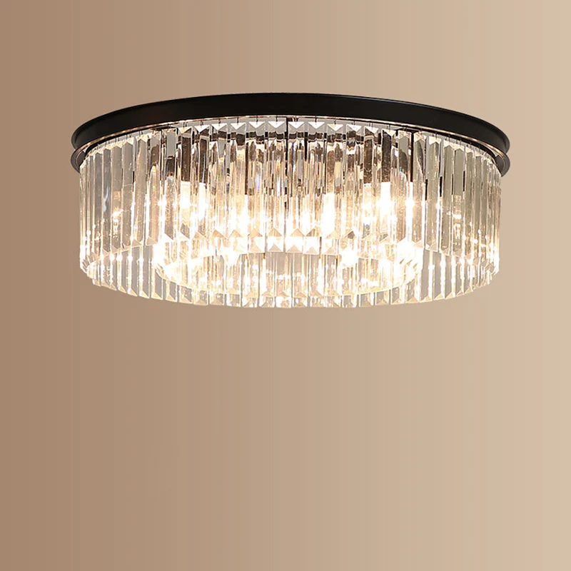 Plafondlamp kristal 40 cm goud 4x E14 woonkamer hal slaapkamer luxe plafondverlichting moderne kristallen lamp | Sansoti