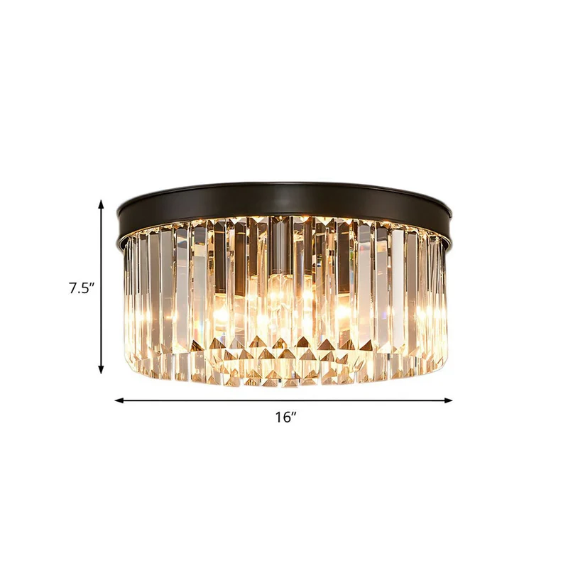 Plafondlamp kristal 40 cm goud 4x E14 woonkamer hal slaapkamer luxe plafondverlichting moderne kristallen lamp | Sansoti
