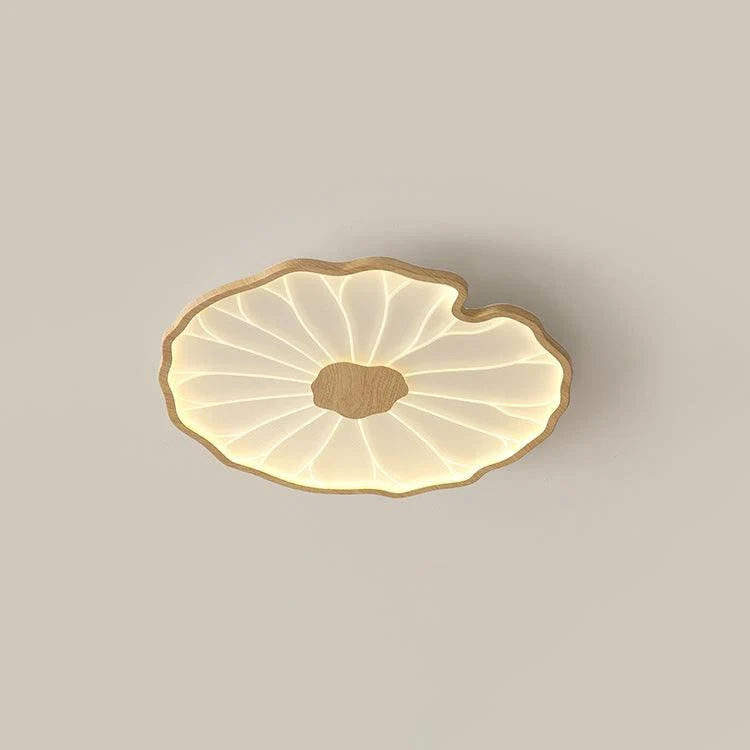 LED plafondlamp houtlook walnoot acryl metaal plafondlamp lage plafonds woonkamer slaapkamer designlamp | Sansoti