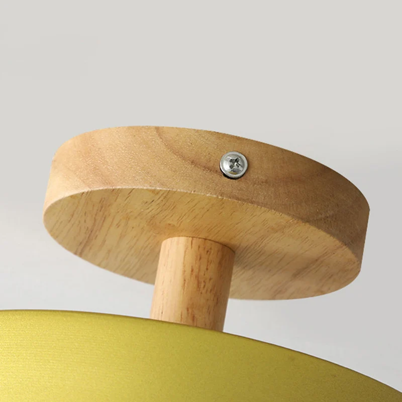 Pedol plafondlamp LED 12W hout groen plafondlamp slaapkamer hal Scandinavisch design moderne verlichting kleine ruimtes | Sansoti
