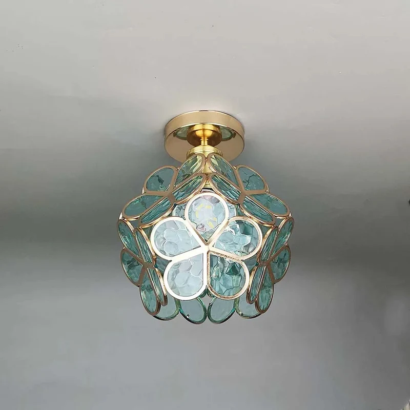 Floyem Flower Plafondlamp 20cm Acryl Goud Gang Slaapkamer Bloemdesign Verlichting Compacte Plafondlamp Hal Lamp | Sansoti