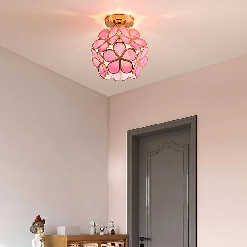 Floyem Flower Plafondlamp 20cm Acryl Goud Gang Slaapkamer Bloemdesign Verlichting Compacte Plafondlamp Hal Lamp | Sansoti