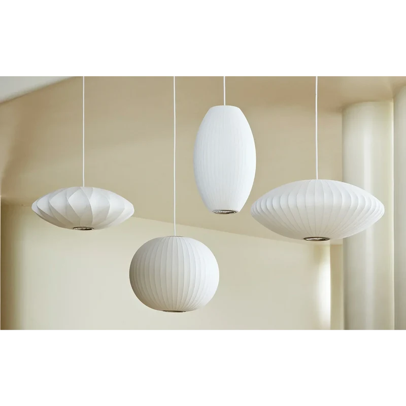 Hanglamp Nelson Bubble Handgebreid Zijde Wit IJzer LED Woonkamer Eetkamer Slaapkamer | Sansoti