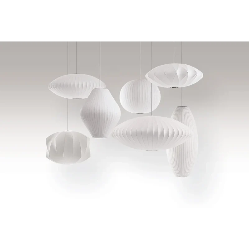 Hanglamp Nelson Bubble Handgebreid Zijde Wit IJzer LED Woonkamer Eetkamer Slaapkamer | Sansoti