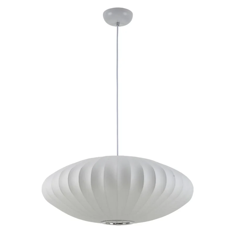Hanglamp Nelson Bubble Handgebreid Zijde Wit IJzer LED Woonkamer Eetkamer Slaapkamer | Sansoti